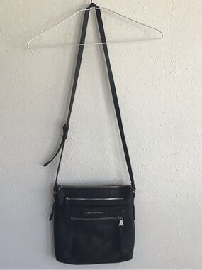 Dana Buchman Trendy Black with Silver Accent Crossbody Shoulder Bag